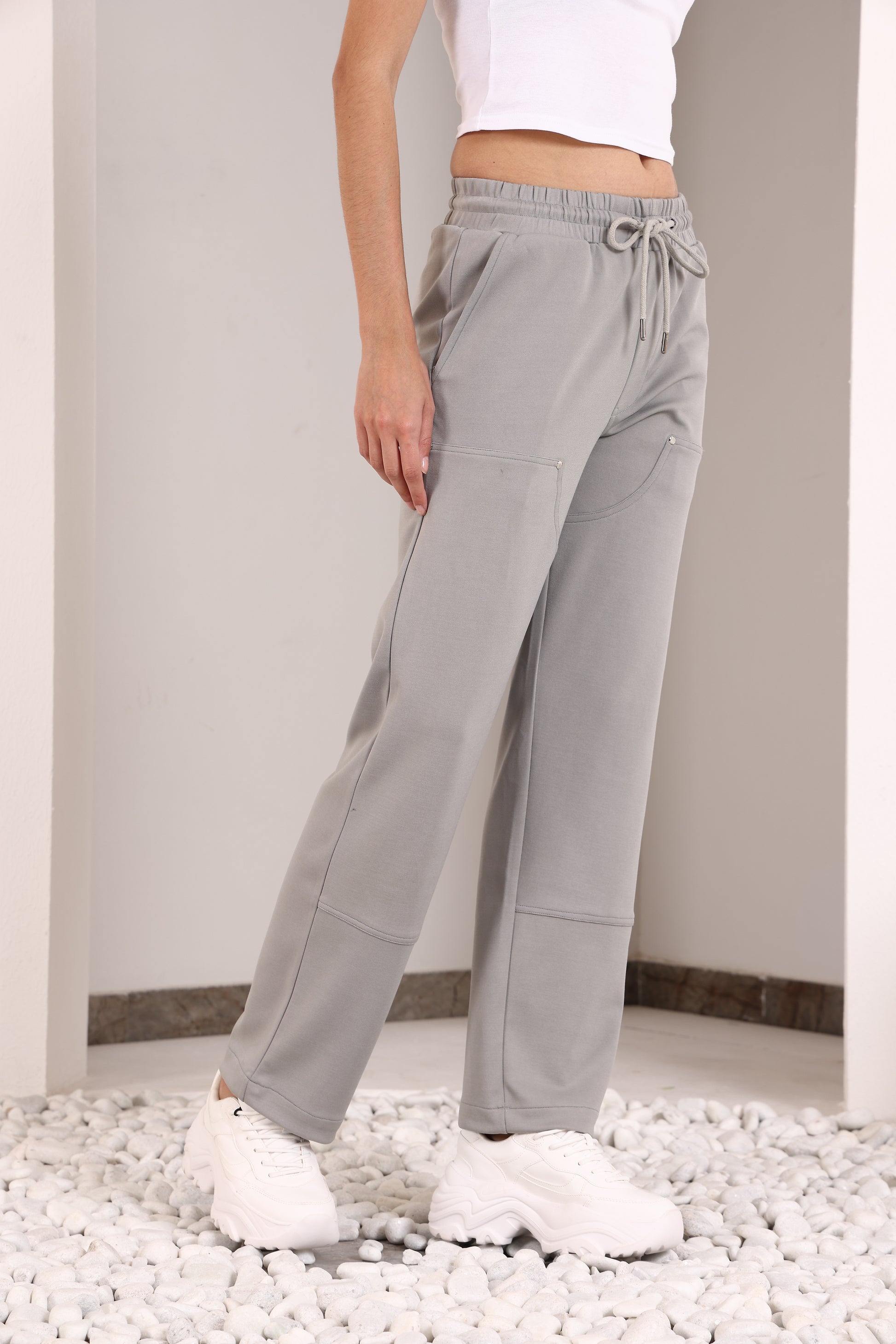 Grey Rivet Straight Tracks