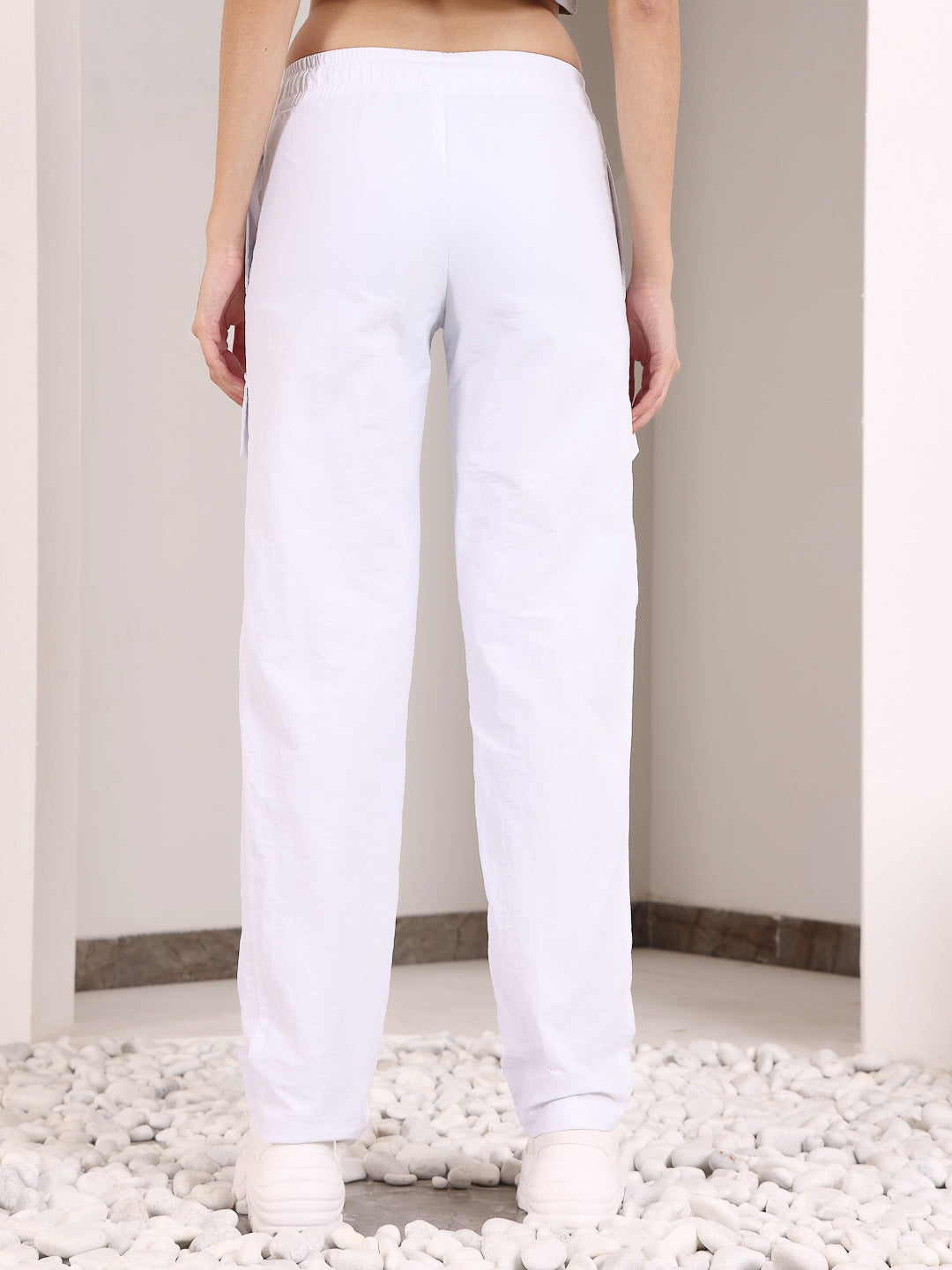 White Ripstop Front Pocket Cargos