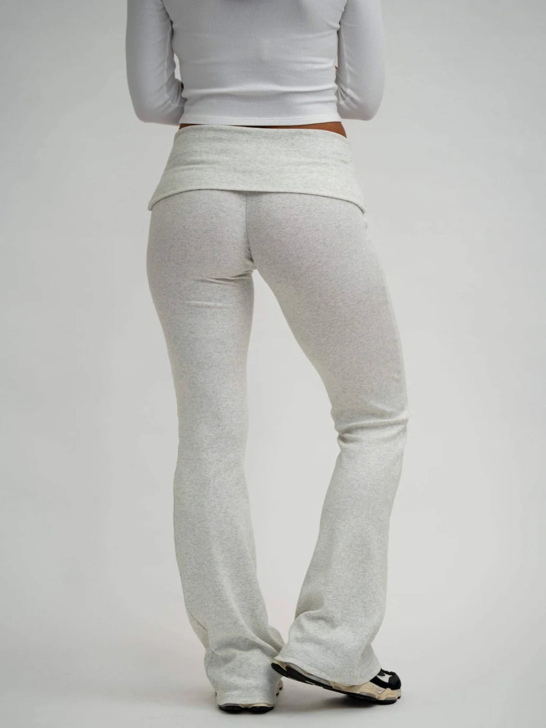 White Top and Fold Over Pants