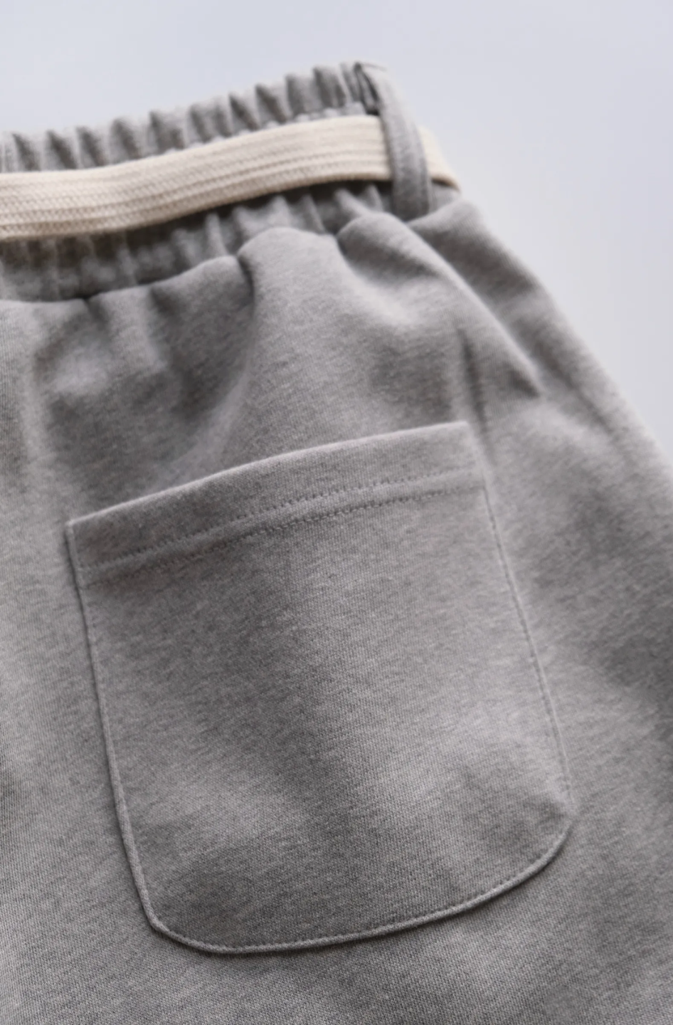 Sweat Shorts With Cotton Belt Grey Melange