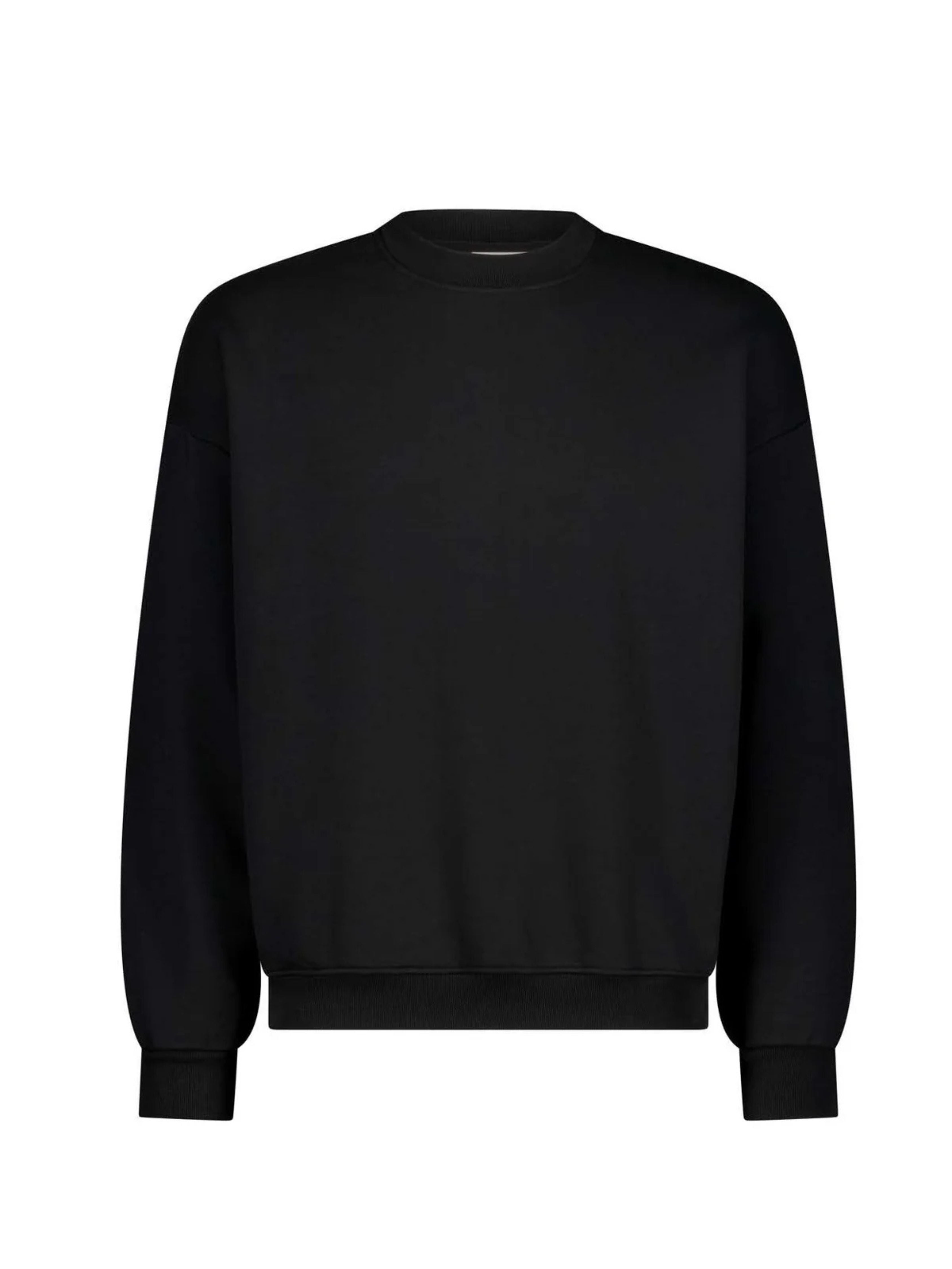 Black sweatshirt on a white background