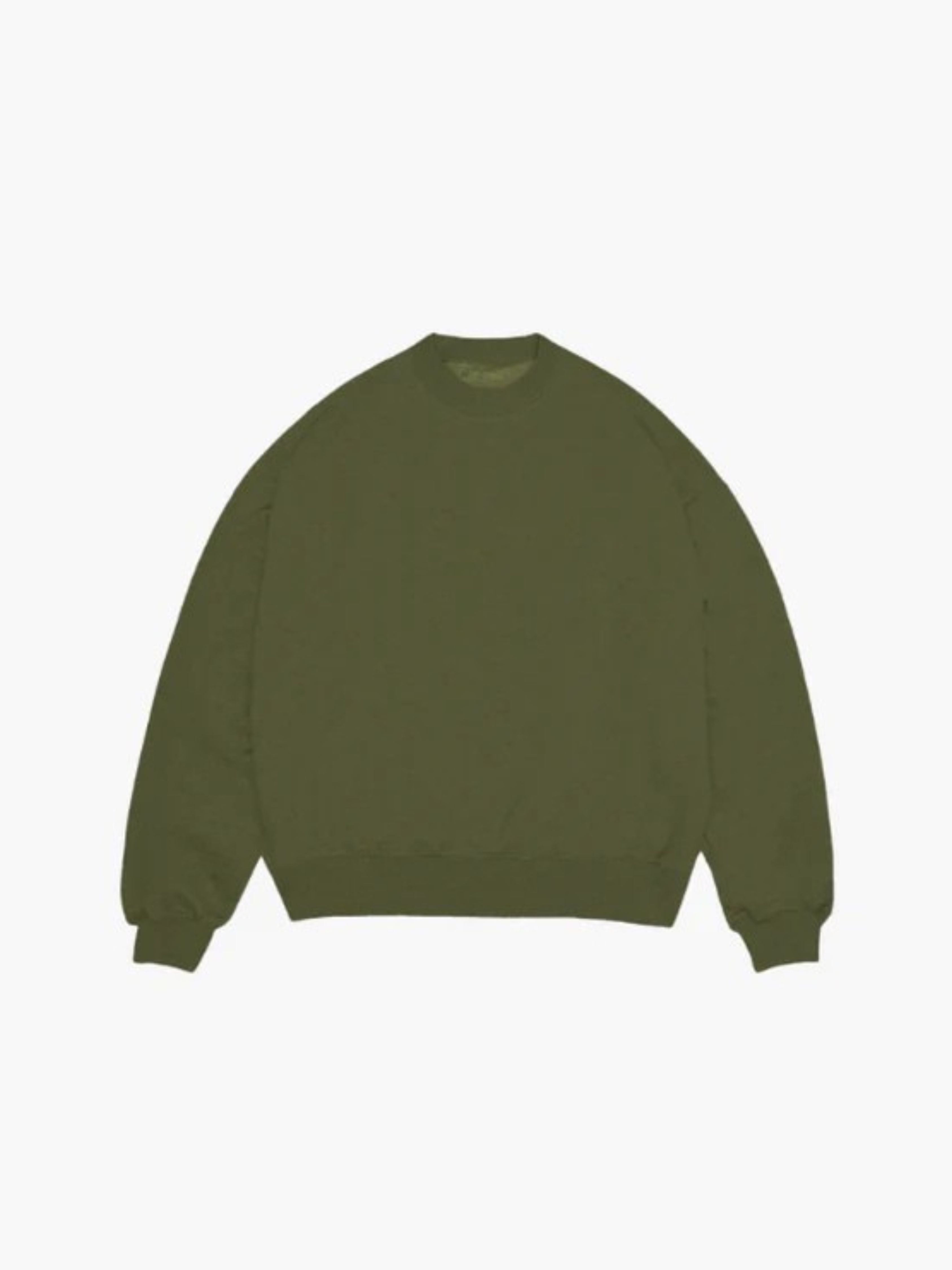 Green sweatshirt on a white background