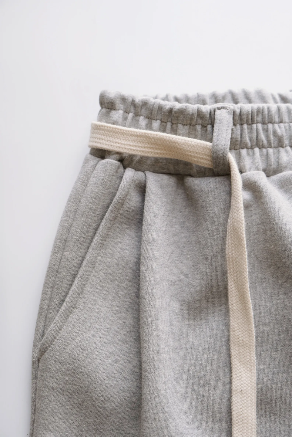 Sweat Shorts With Cotton Belt Grey Melange