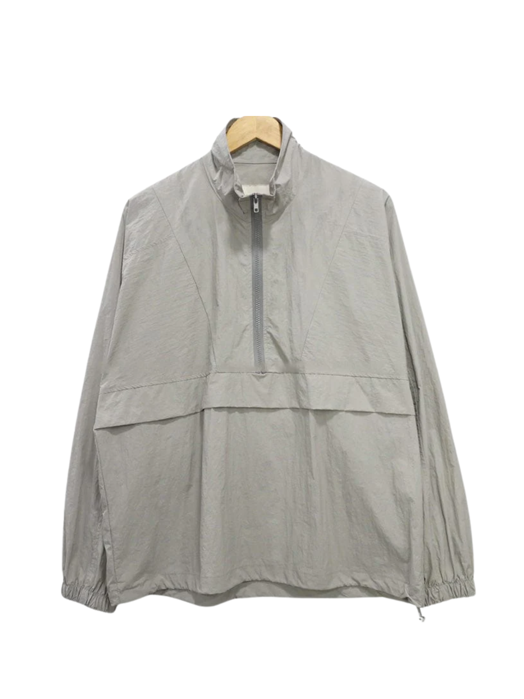 beige windbreaker jacket