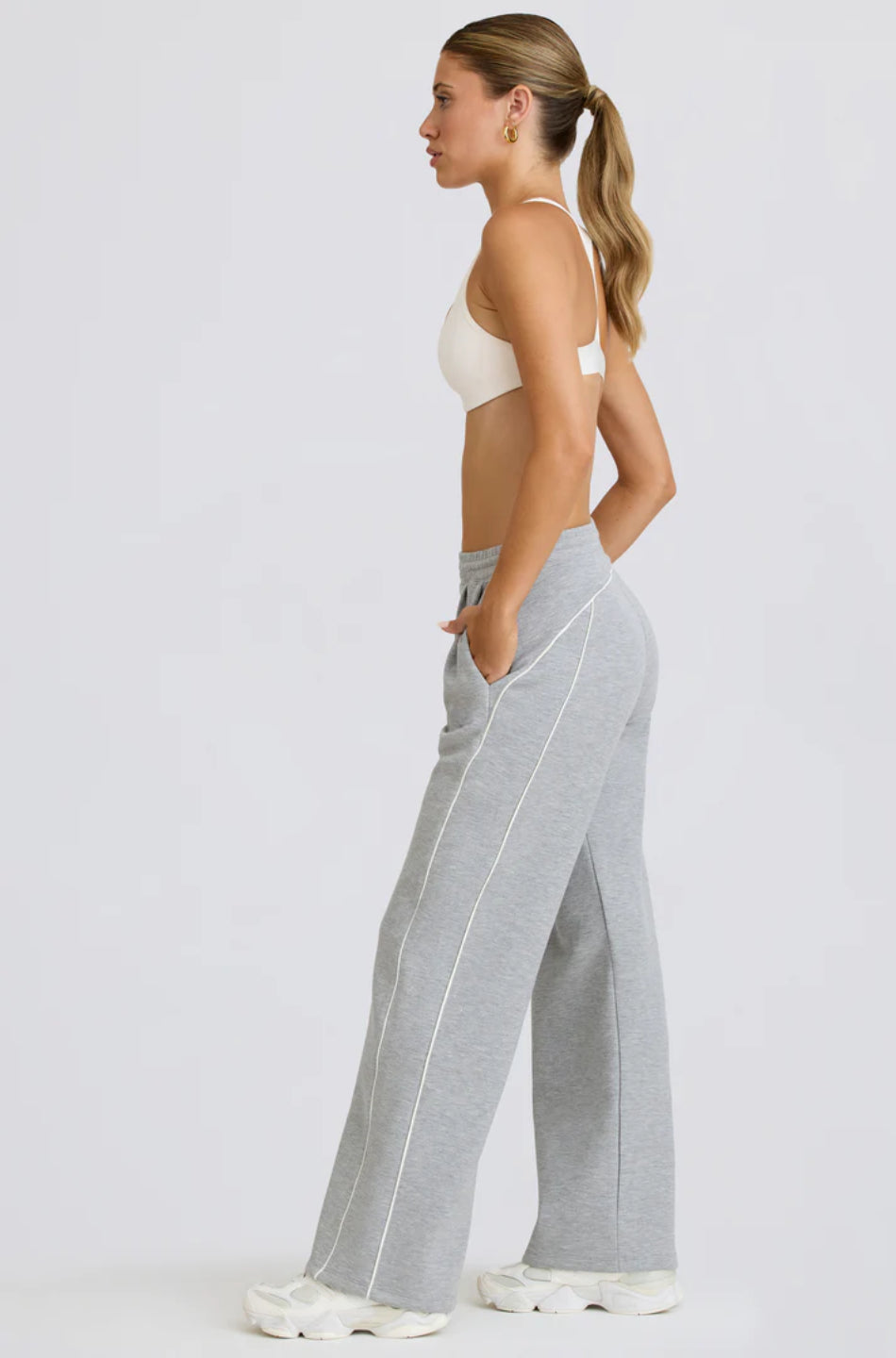 Grey Trackpants Sideways