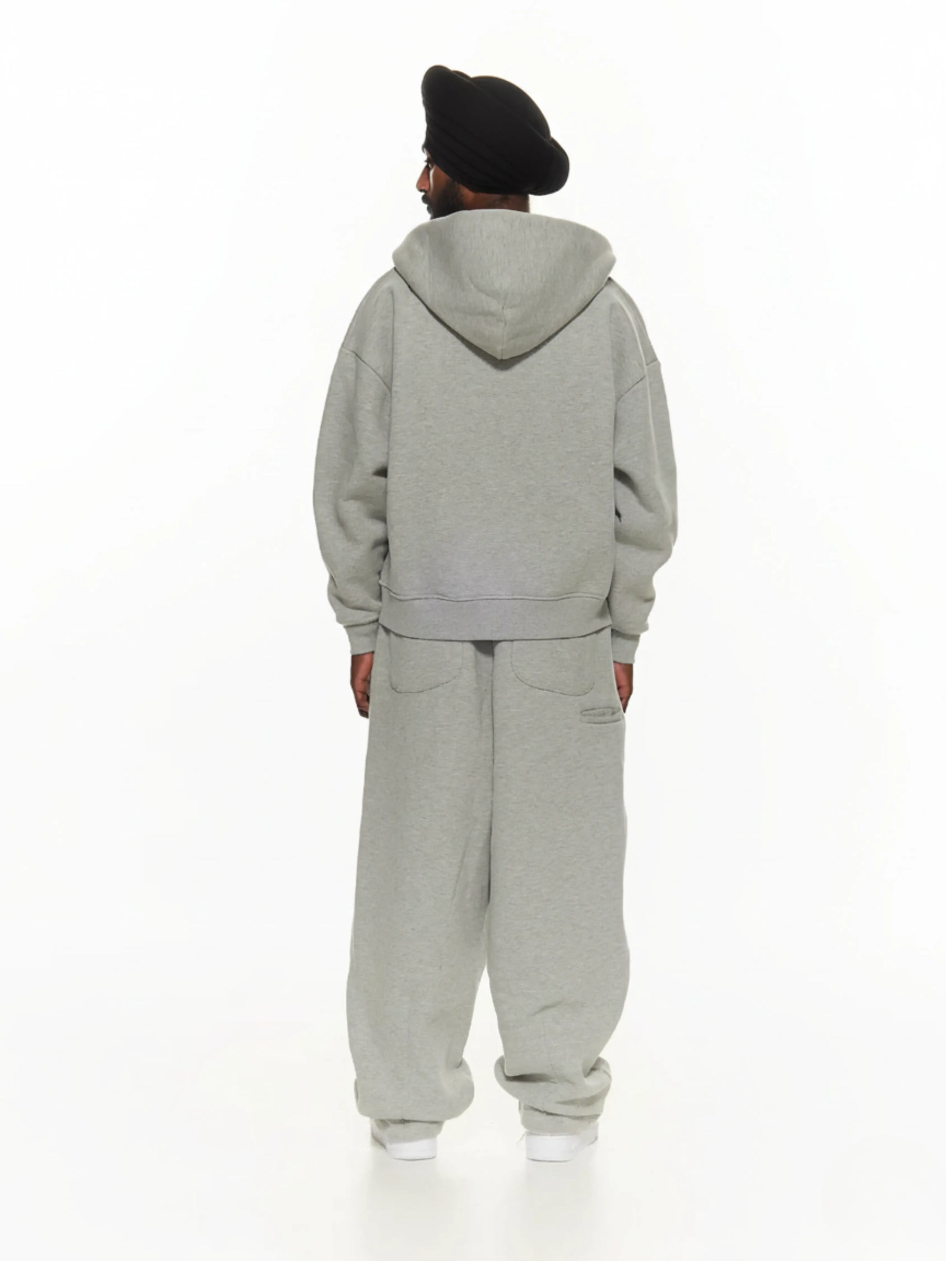 Grey Cozy Zip-Up Jacket and Sweat