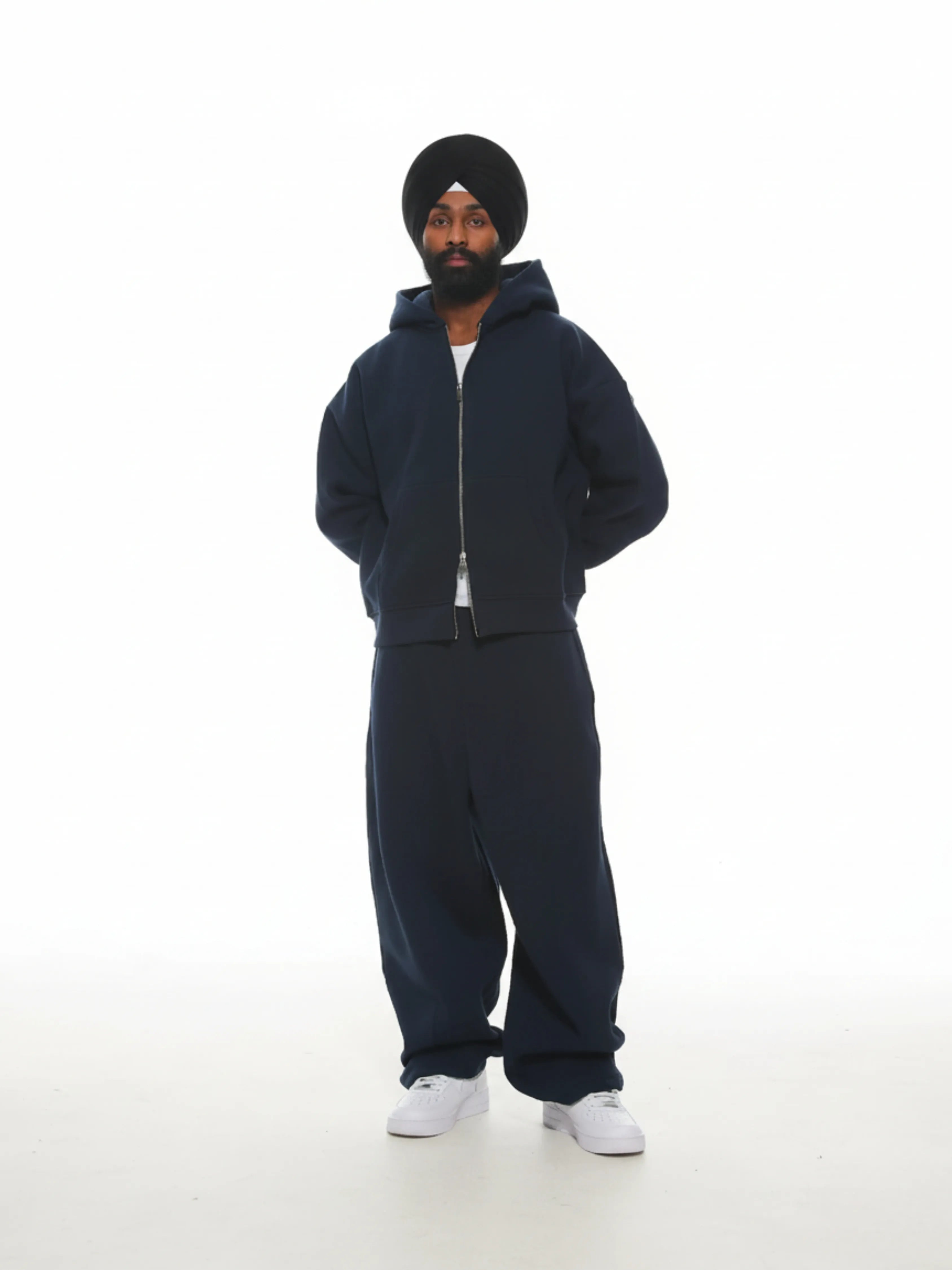 Navy Cozy Zip-Up Jacket and Sweat