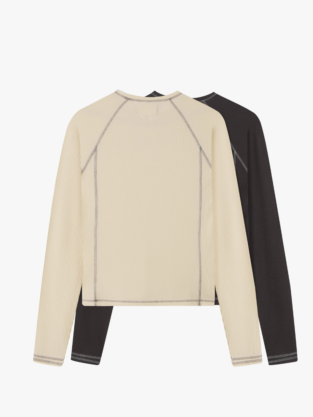 White Full Sleeve Round Neck Tshirt & Brown Full Sleeve Round Neck Tshirt