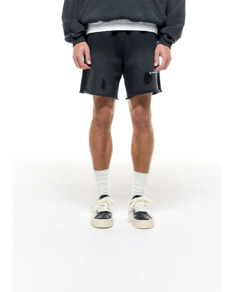 Distressed Shorts Black Colour