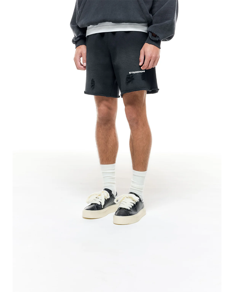 Distressed Shorts Black Colour