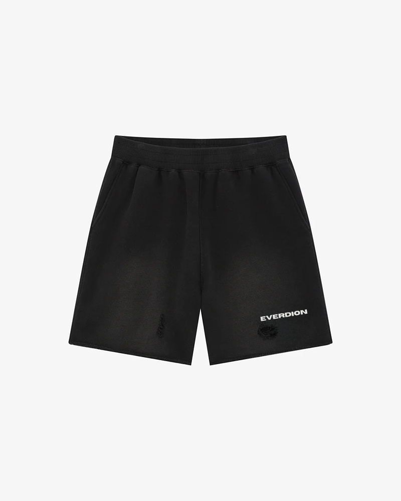 Distressed Shorts Black Colour