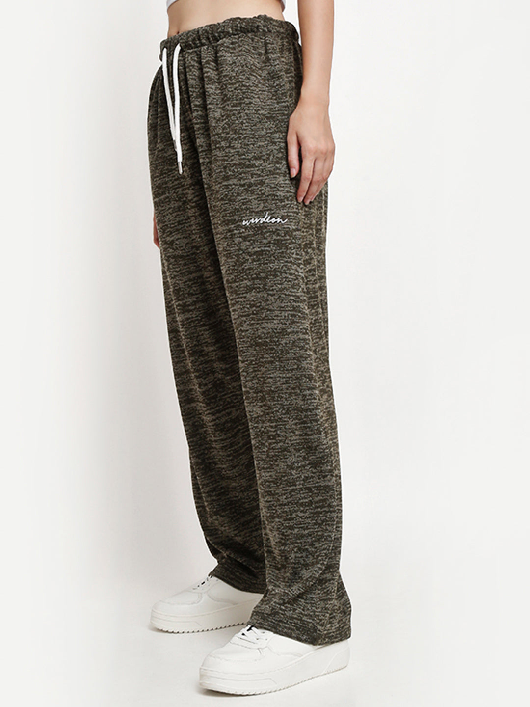green acid wash loose fit jogger pants with a drawstring waistband with pocket