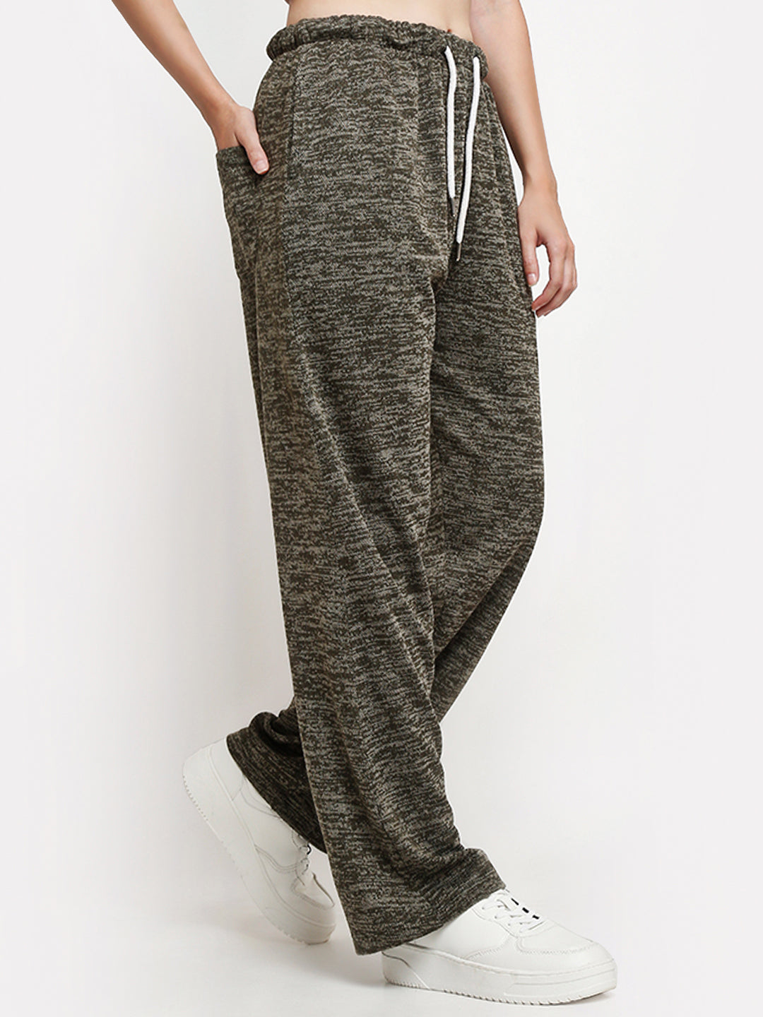 green acid wash loose fit jogger pants with a drawstring waistband with pocket