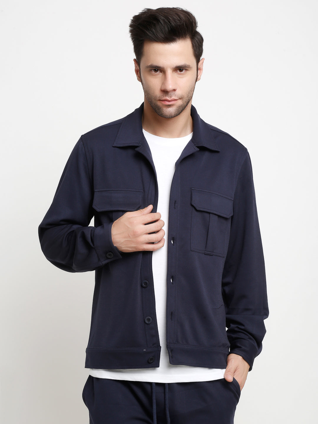 Navy Blue Shacket with pockets