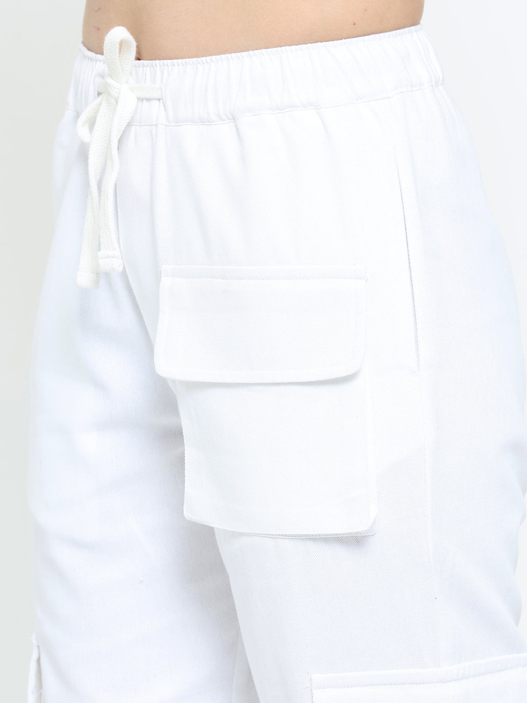 white utility cargo pants