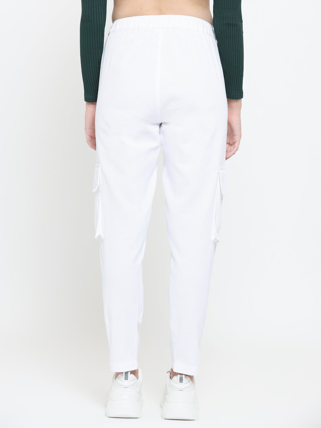 white utility cargo pants
