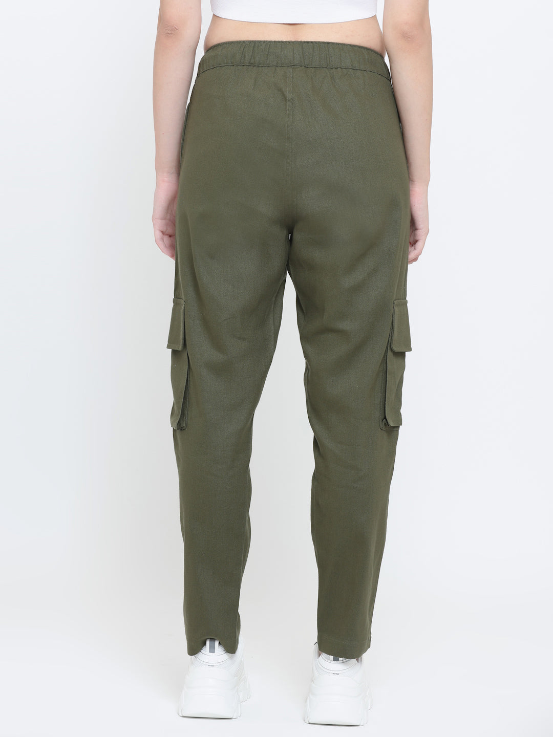Green utility cargo pants