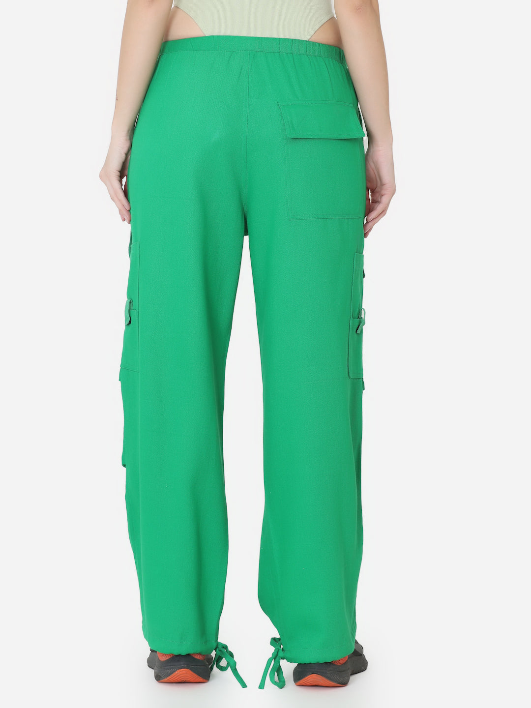 Green Twill Parachute Pant