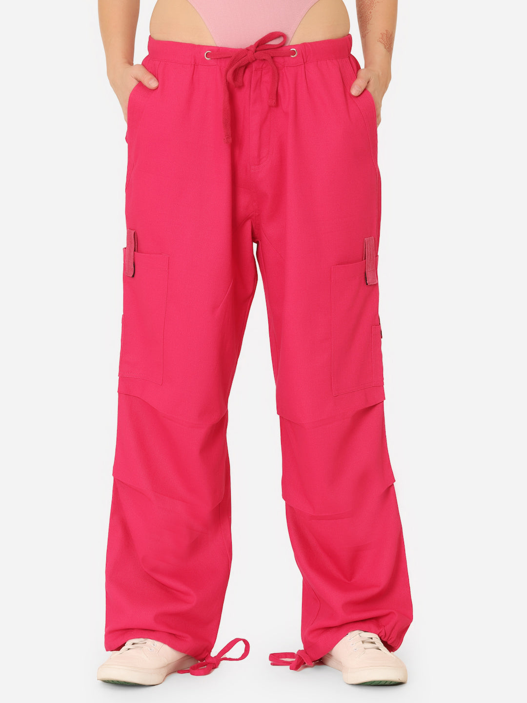 Red Twill Parachute Pant