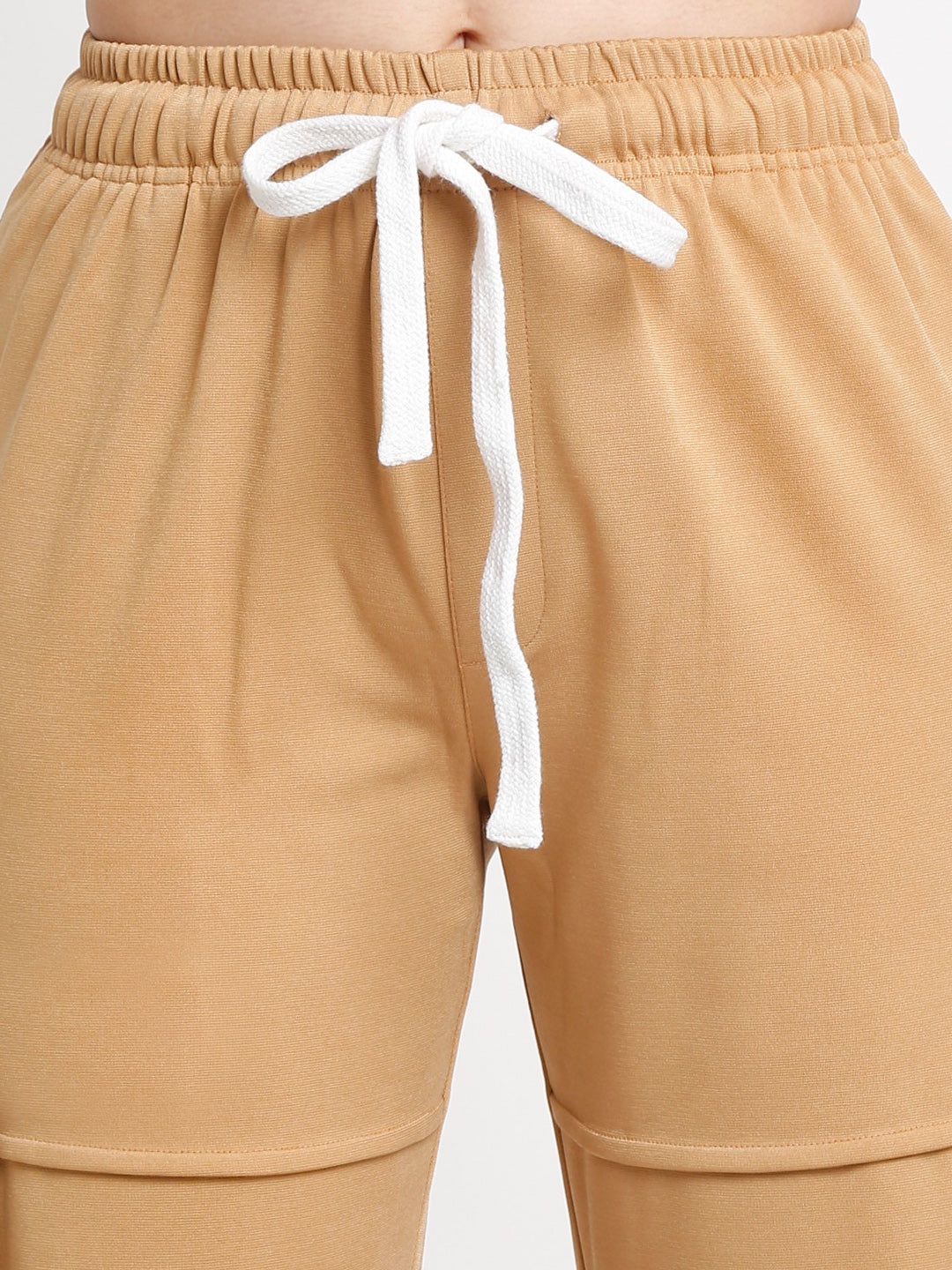 wearing tan utility cargo pants