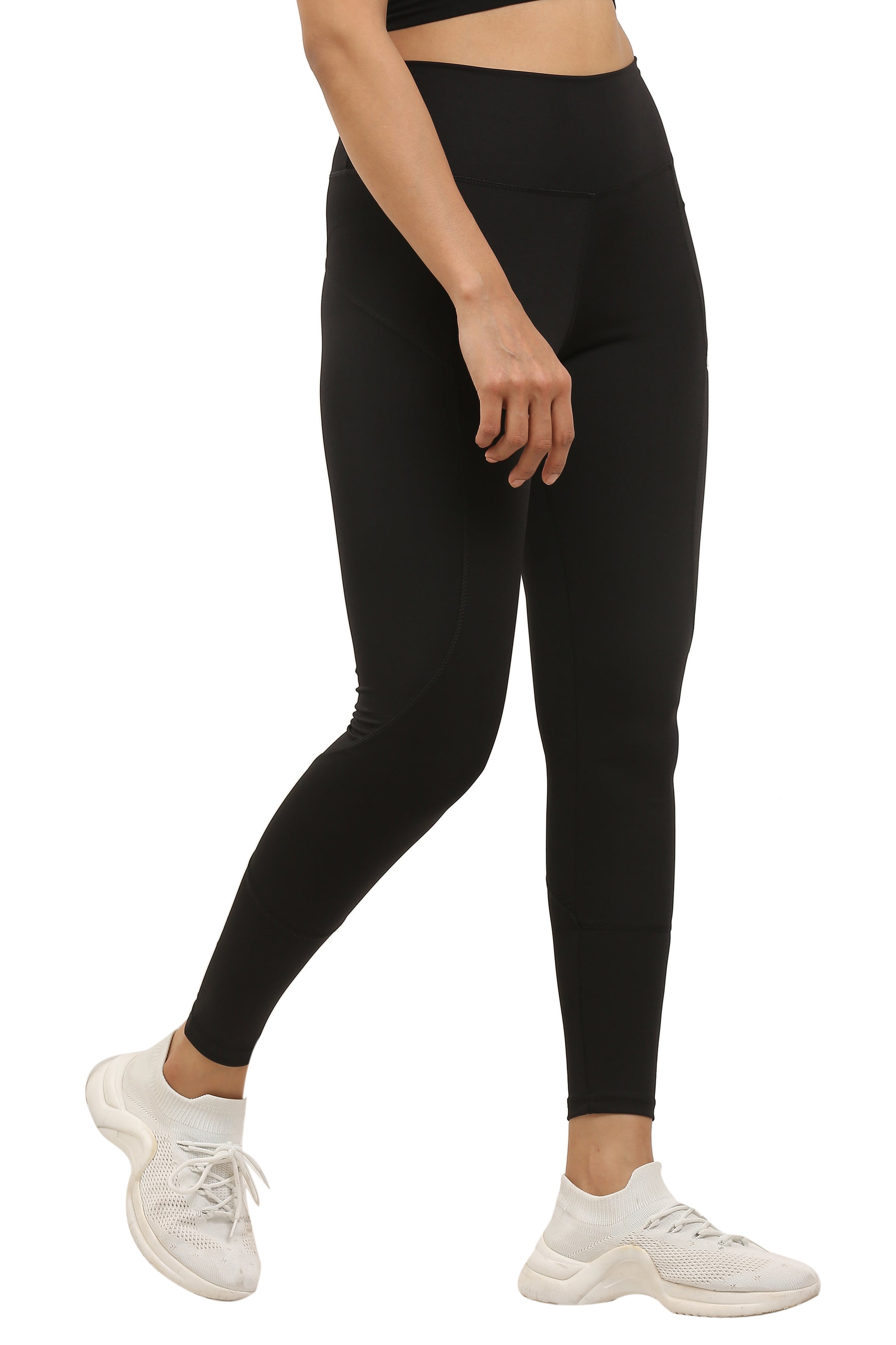 high-rise black gym tights