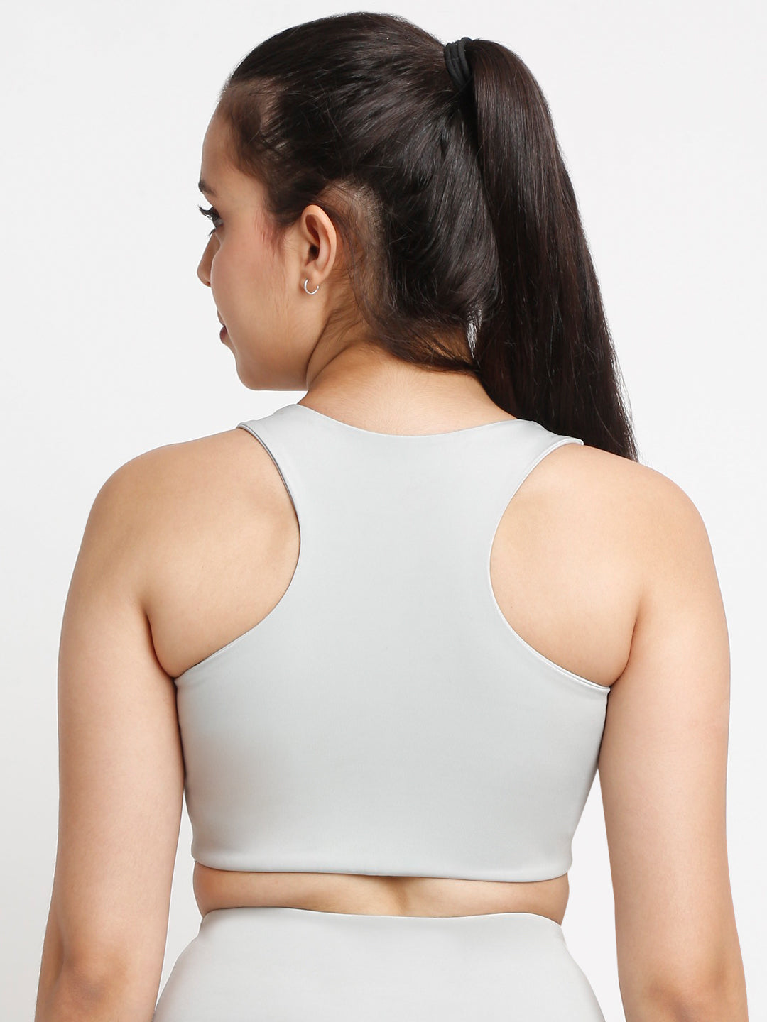 grey sports bra and leggings set