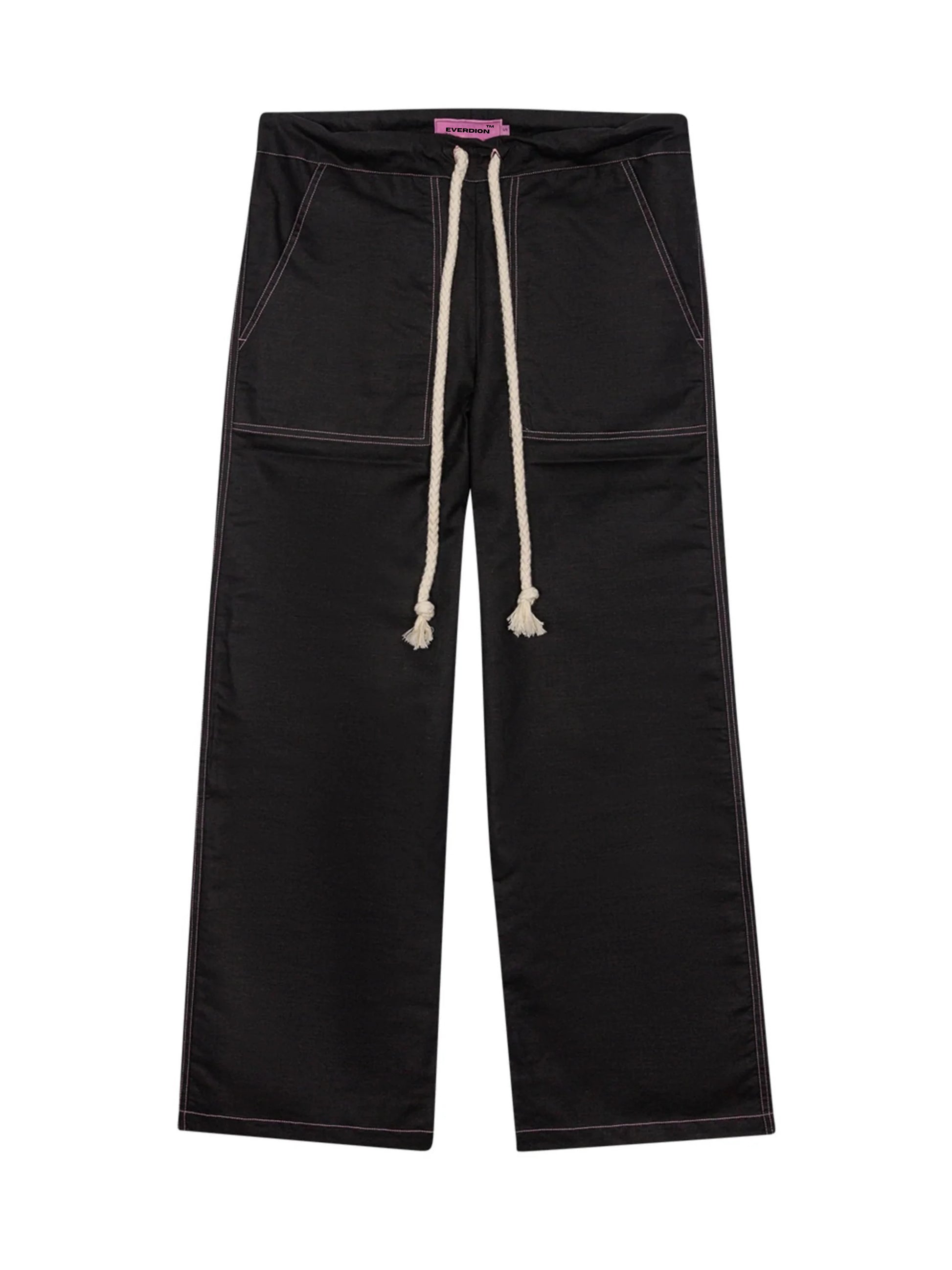 Relaxed fit Sol Linen Pants with a drawstring and pockets available in Dust, Mustard, Black, Indigo, and Pearl colors