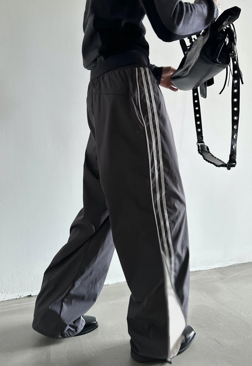 Dark Grey Parachute Pants