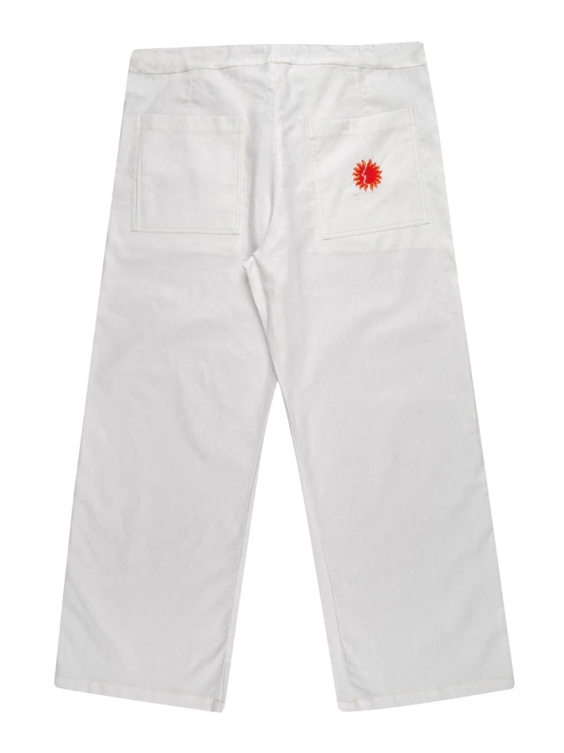 Relaxed fit Sol Linen Pants with a drawstring and pockets available in Dust, Mustard, Black, Indigo, and Pearl colors