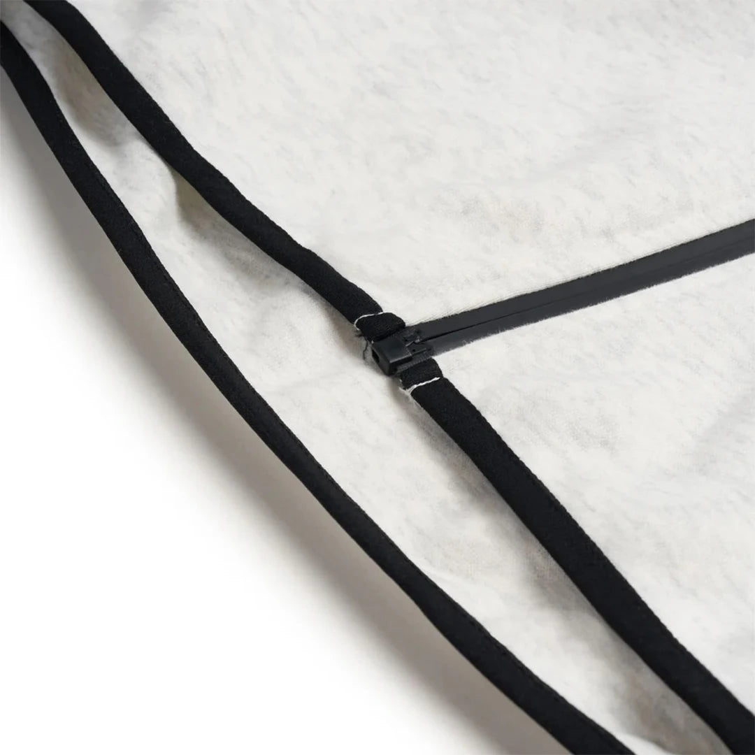 Black suspenders on a white background