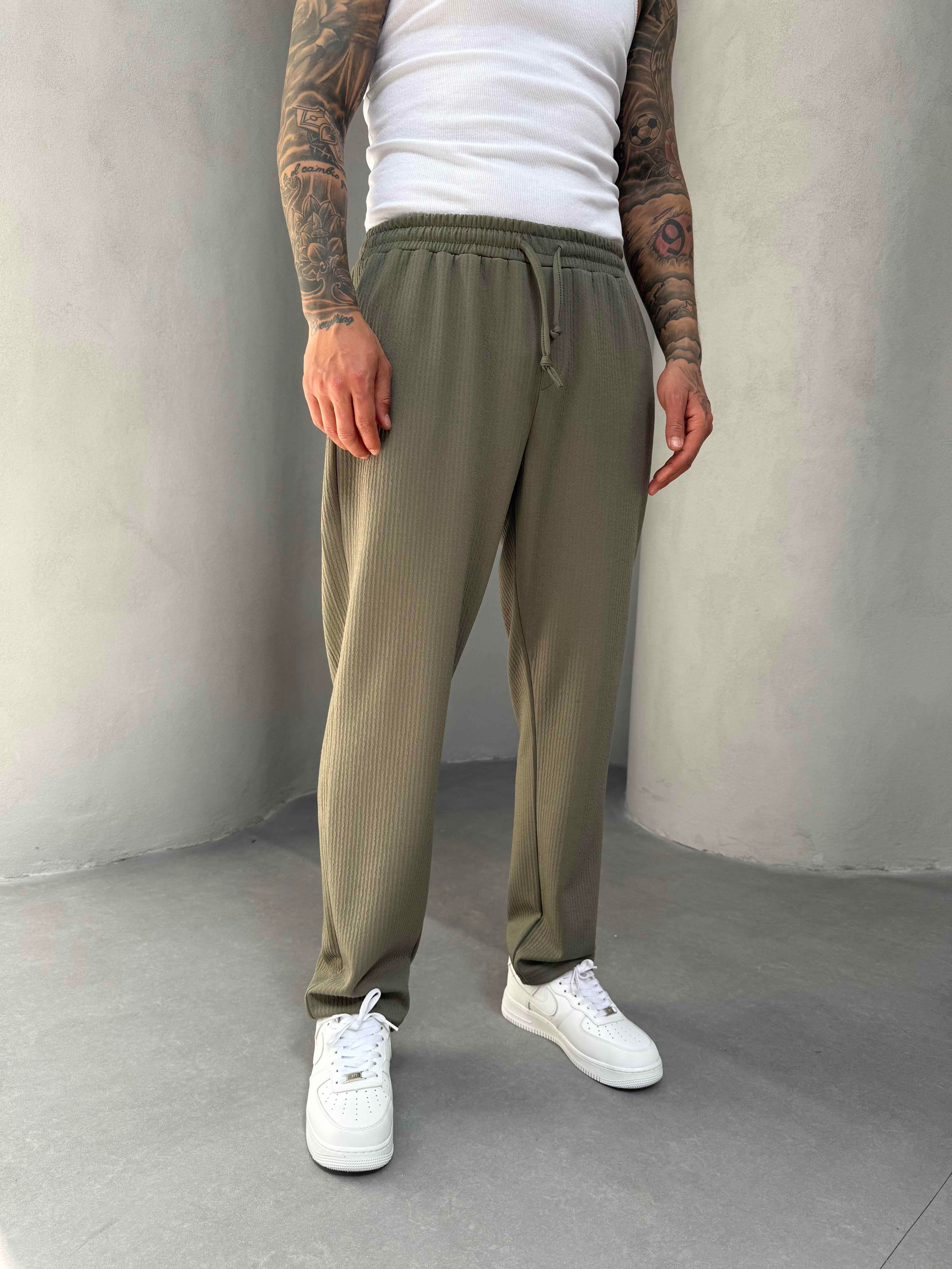 Ribbed Joggers Olive