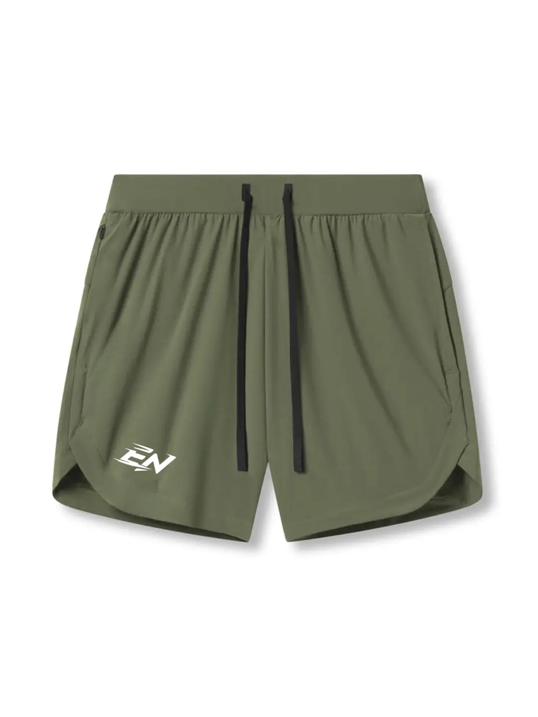 Rush Shorts with towel loop, these Olive training shorts, refined for an even better fit. 