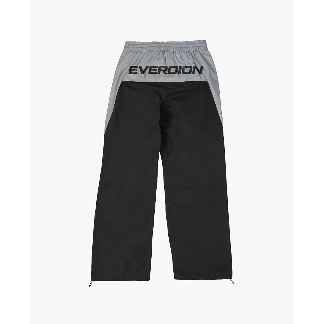 Black pants with gray waistband featuring 'EVERDION' branding on a white background