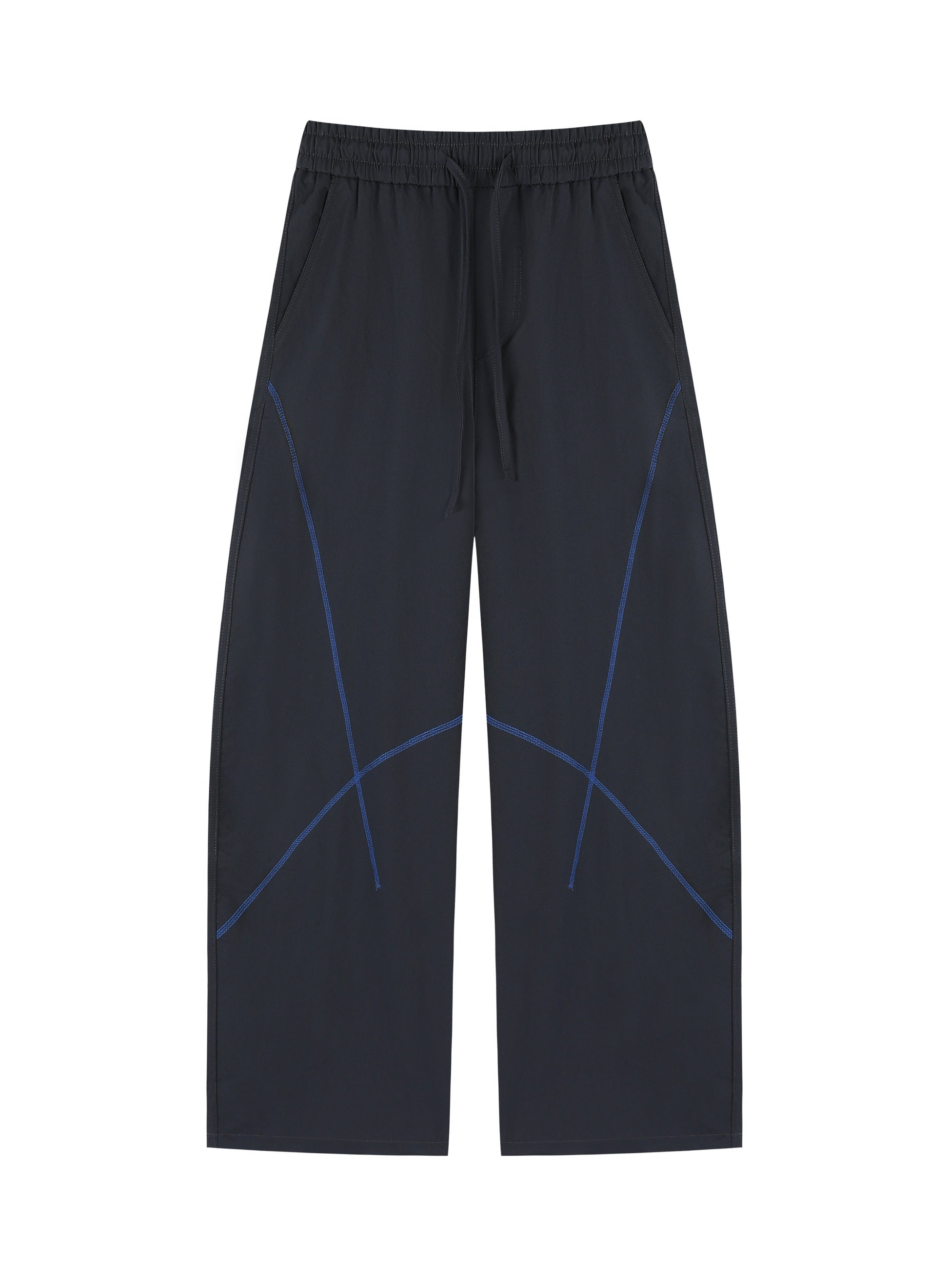 Navy Pants with Contrast stitching enhances the silhouette, adding subtle detail without compromising a clean look. Finished with practical pockets and a versatile design, these pants are ideal for casual outfits, travel, and athleisure wear.