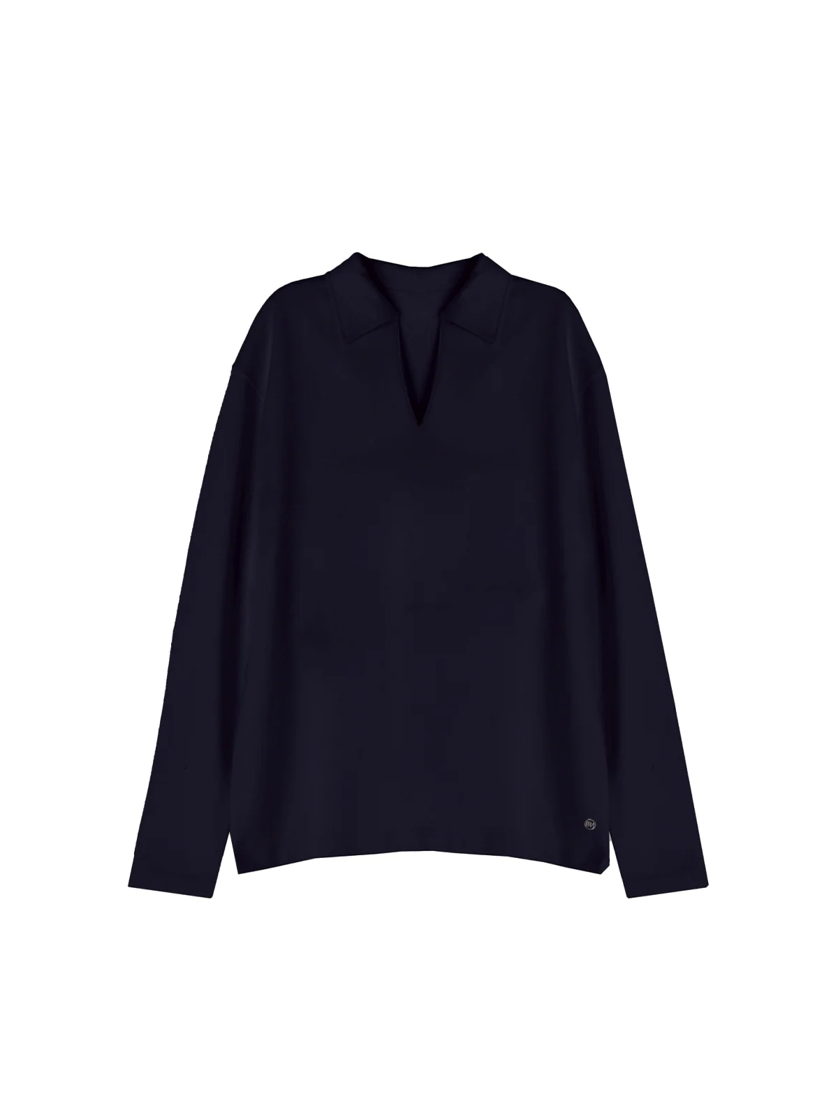 Navy blue sweater on a white background