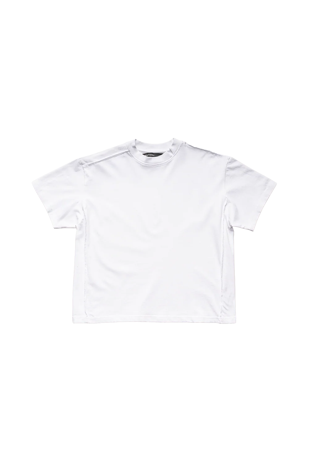 White t-shirt on a white background
