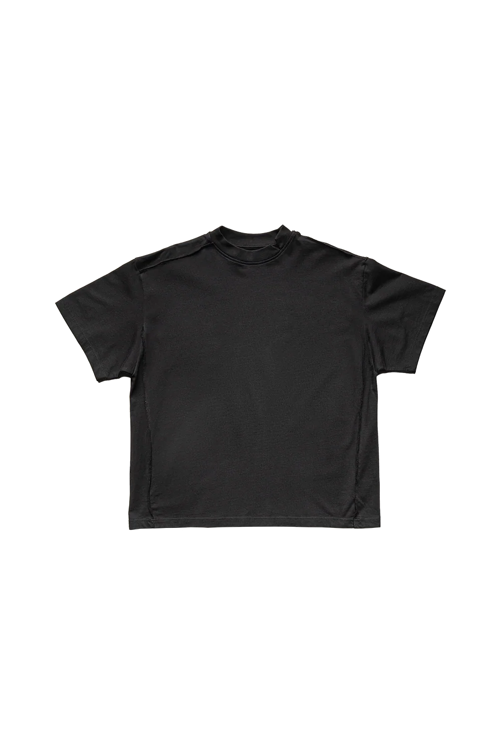 Black t-shirt on a white background