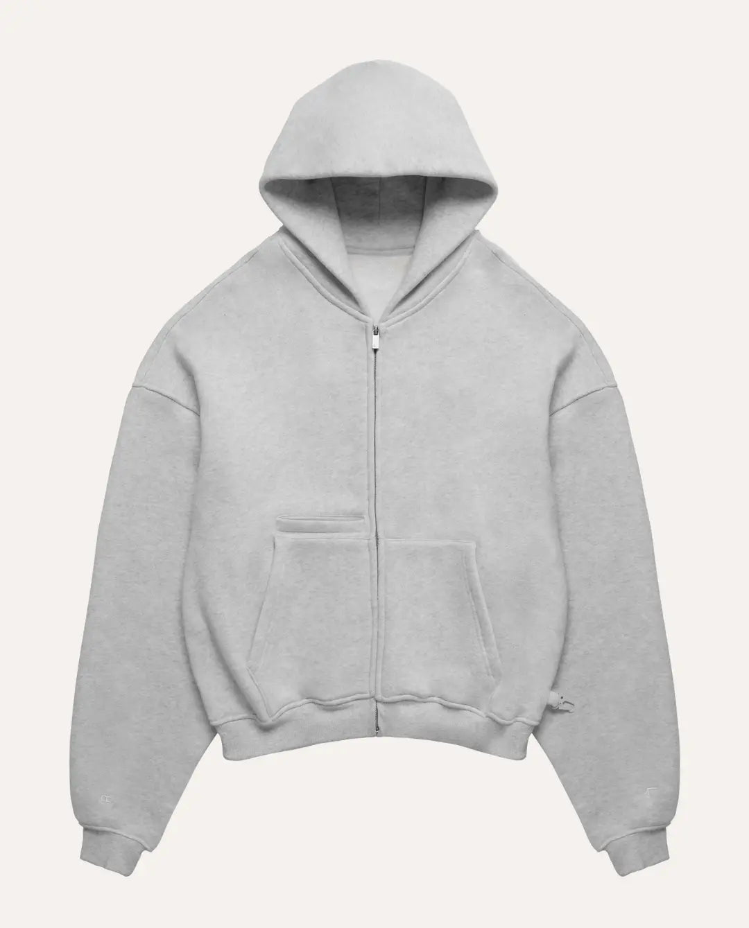 Gray hoodie on a light gray background