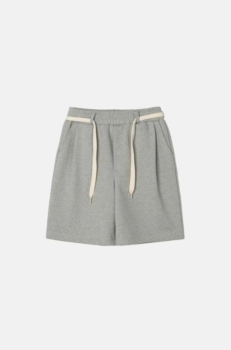 Sweat Shorts With Cotton Belt Grey Melange