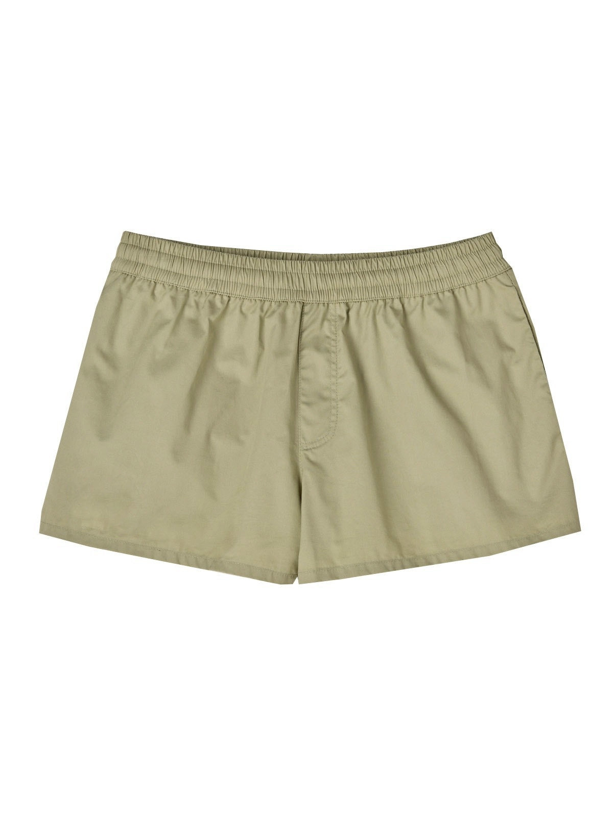 Beige shorts on a white background