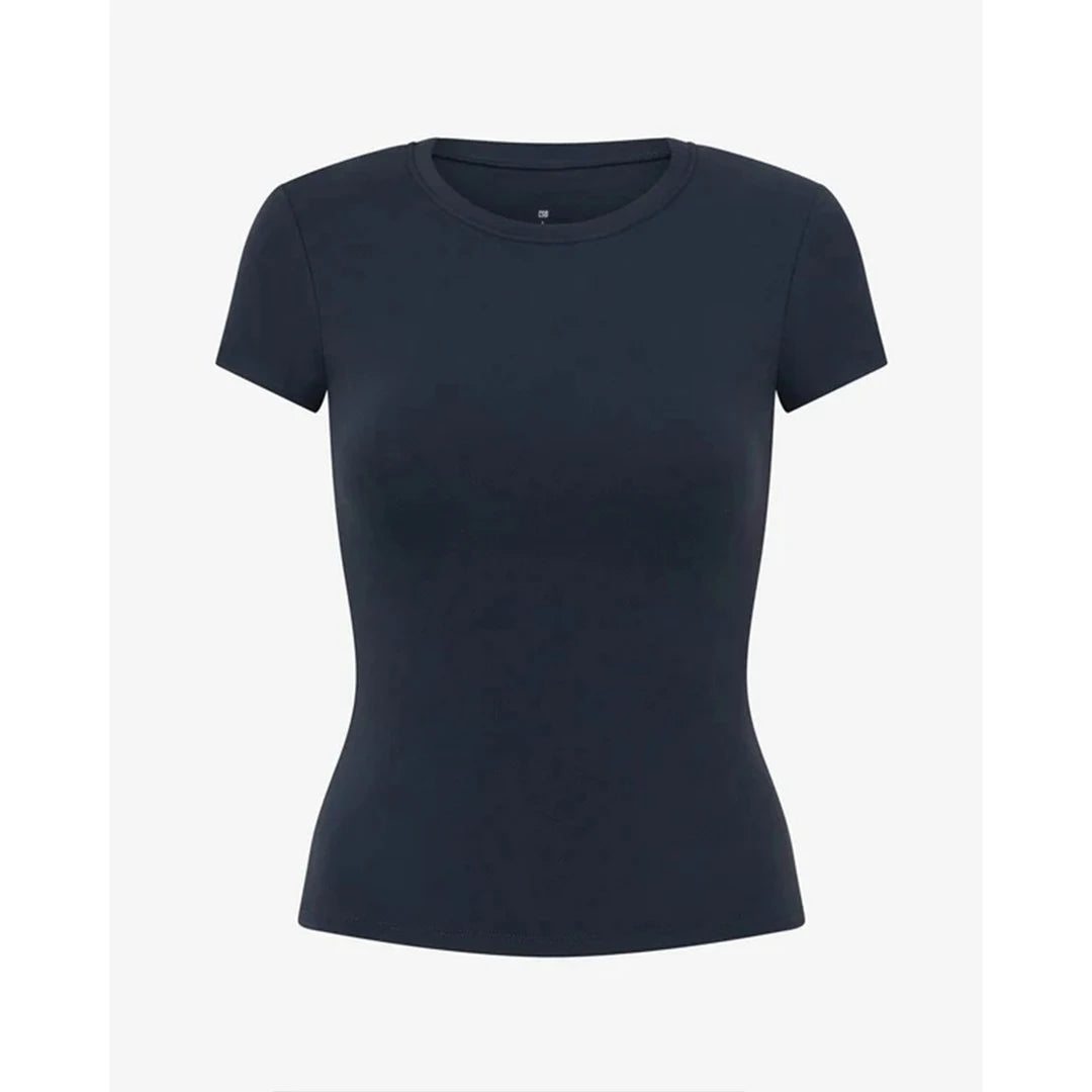 Black t-shirt on a white background