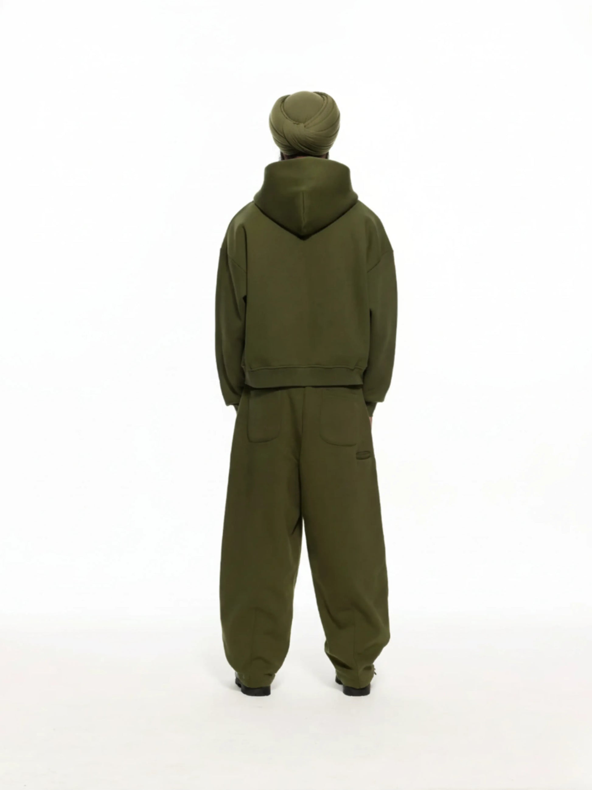 Olive Cozy Zip-Up Jacket and Sweat