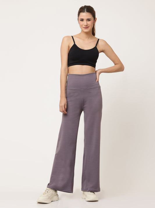 Lavender Flared High Rise Full Length Yoga Pants