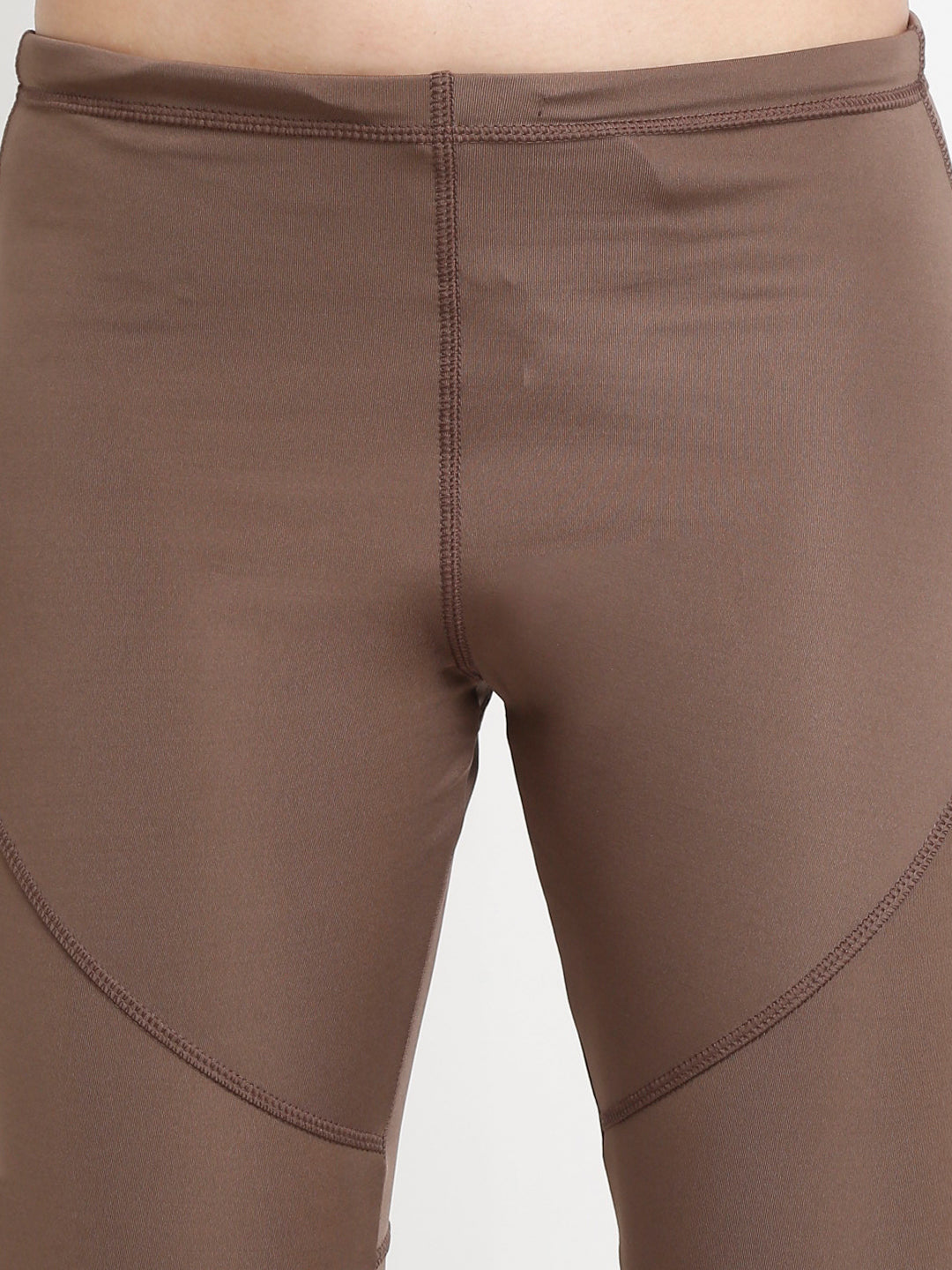 brown side slit flare pants