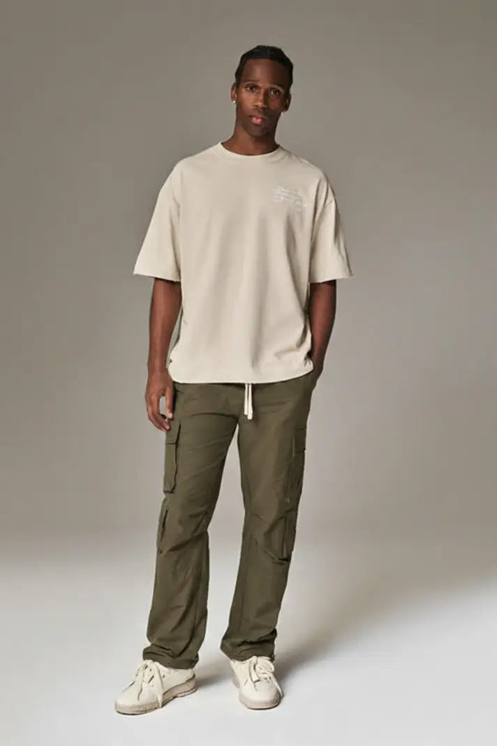 Rodeo Olive Cargo Pant with adjustable drawstring and pant with pockets