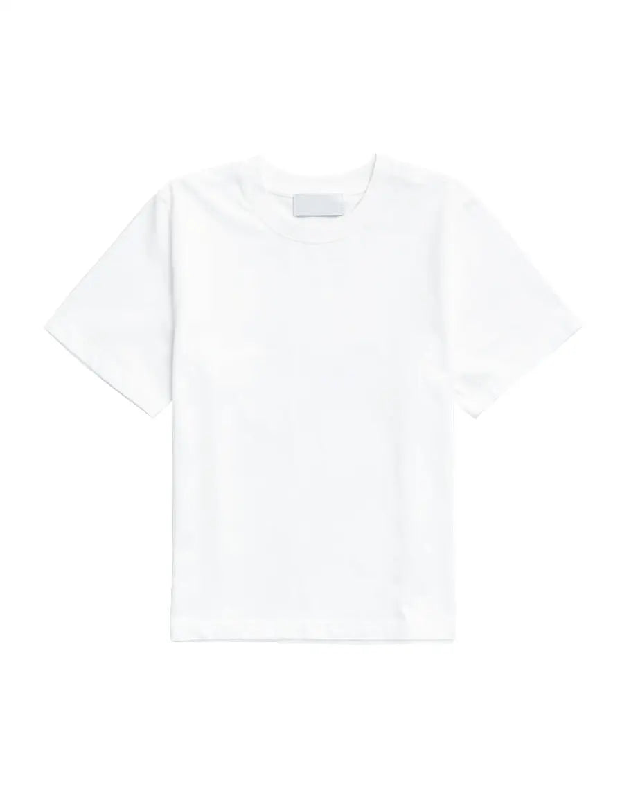 White t-shirt on a white background