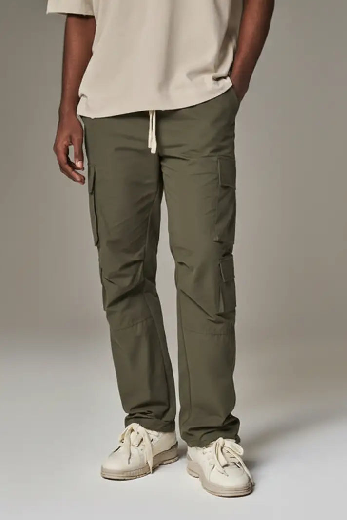 Rodeo Olive Cargo Pant with adjustable drawstring and pant with pockets