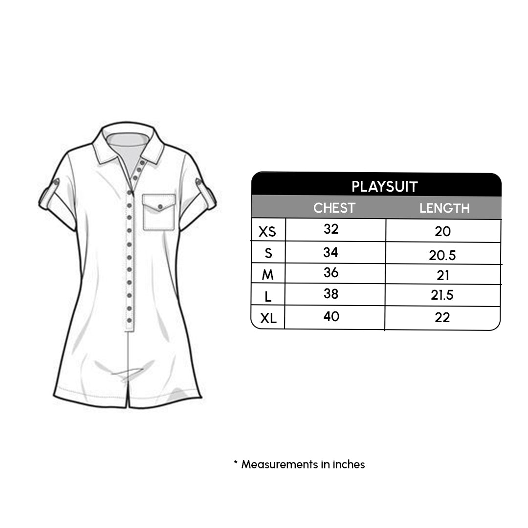 Size chart for Grey Melange Rib Playsuit