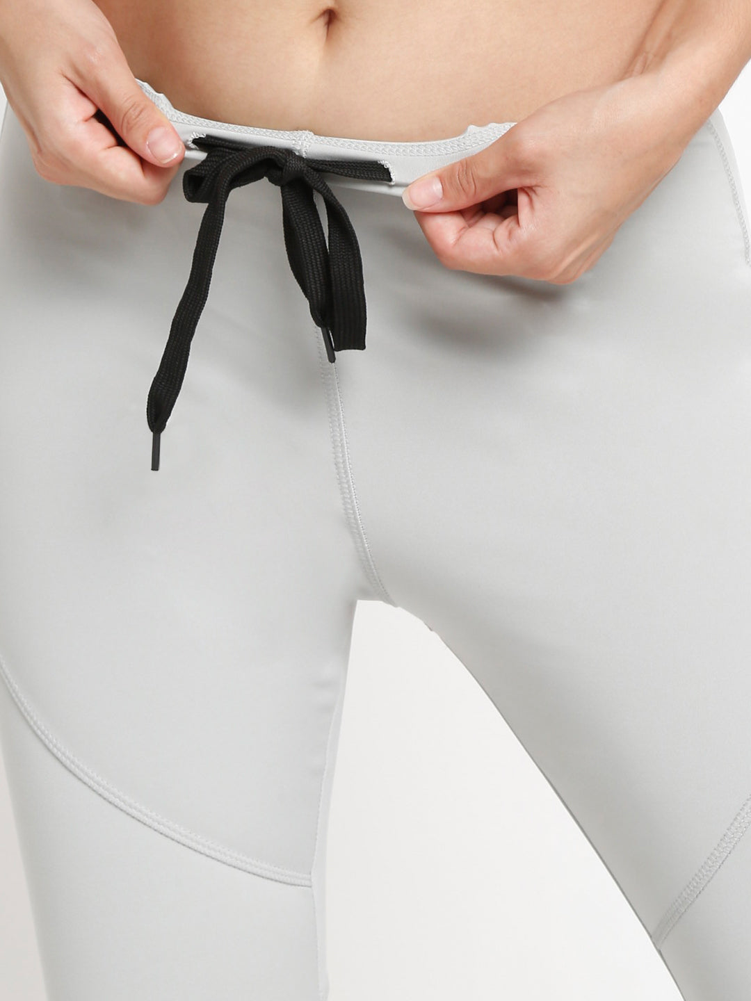 Grey side slit flare pants