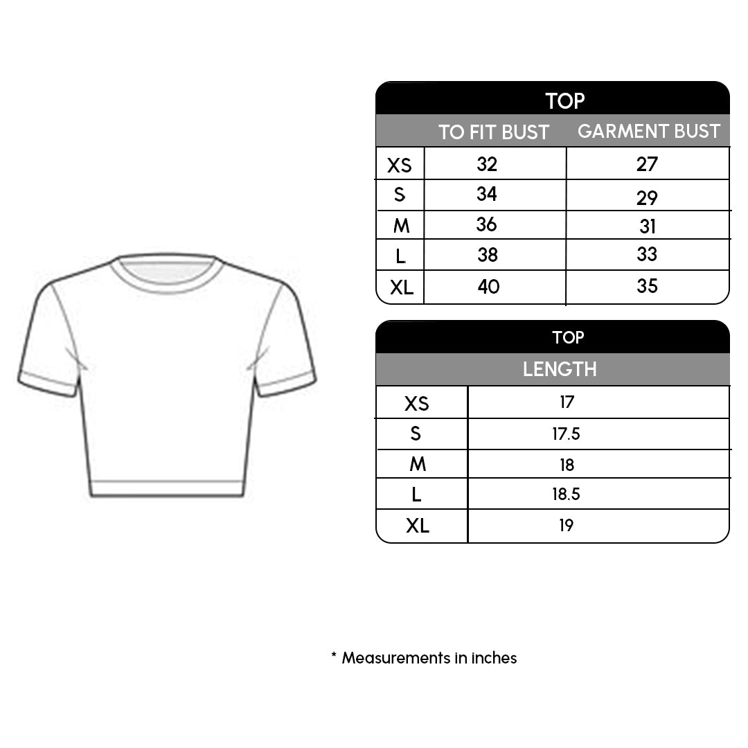 Size chart for Hot Top